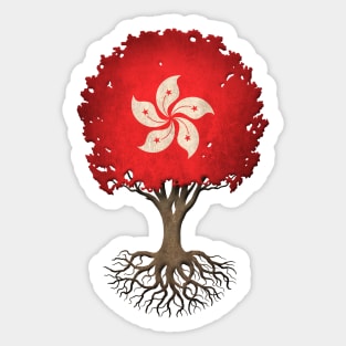 Tree of Life with Hong Kong Flag Sticker